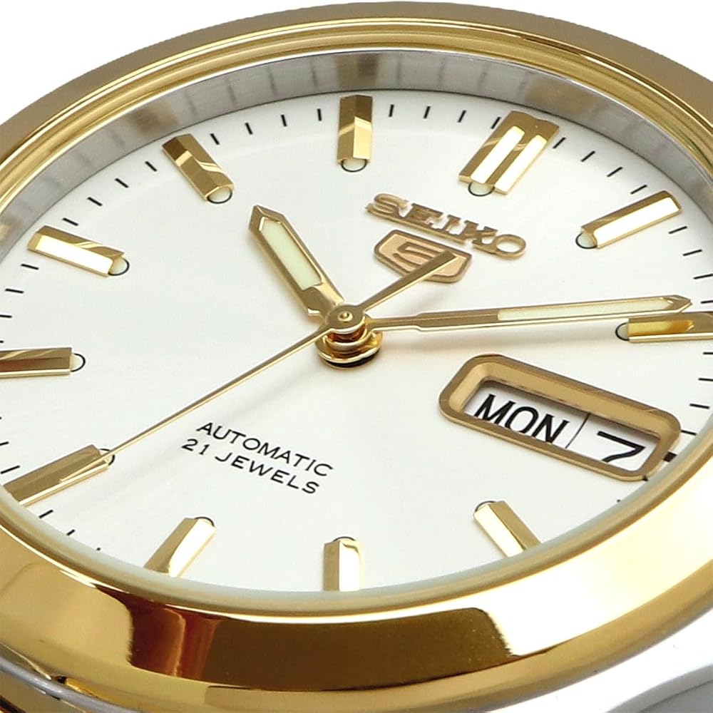 Seiko Мужские автоматические часы SEIKO FIVE SNKK94K1 Серебристый x Золотой (Зарубежная модель) [Параллельный импорт]