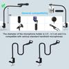 Gooseneck Microphone Arm Stand 360 Degree Flexibility Heavy Duty Desk Clamp Universal Mic Holder Clip