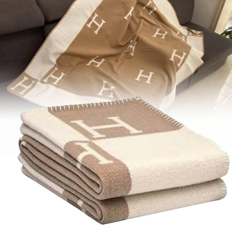 Премиальное зимнее шерстяное одеяло мягкое уютное H-дизайн дорожные покрывала несколько цветов