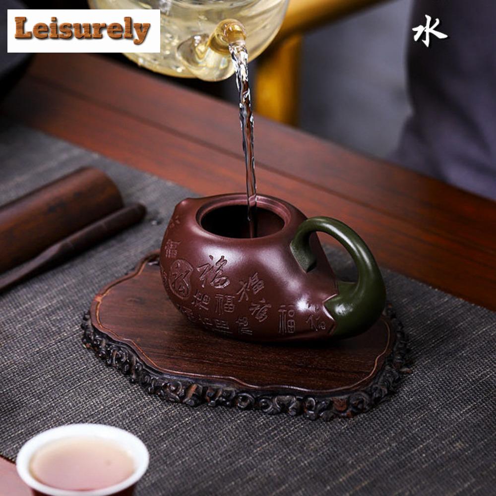 280 мл подлинный исинский фиолетовый глиняный чайник, сделанный вручную известными художниками, заварной чайник в форме баклажана, индивидуальный чайник, китайская чайная утварь «цзыша»