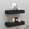 VidaXL 2x Wall-Mounted Drawer Shelves Floating Shelves Hanging Wall Supports Living Room Lounge House Interior 330258