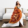 Pizza Blankets Fast Food Delicious Travel Office Flannel Throw Blanket Soft Warm Couch Chair Sofa Bed Bedspread Birthday Present