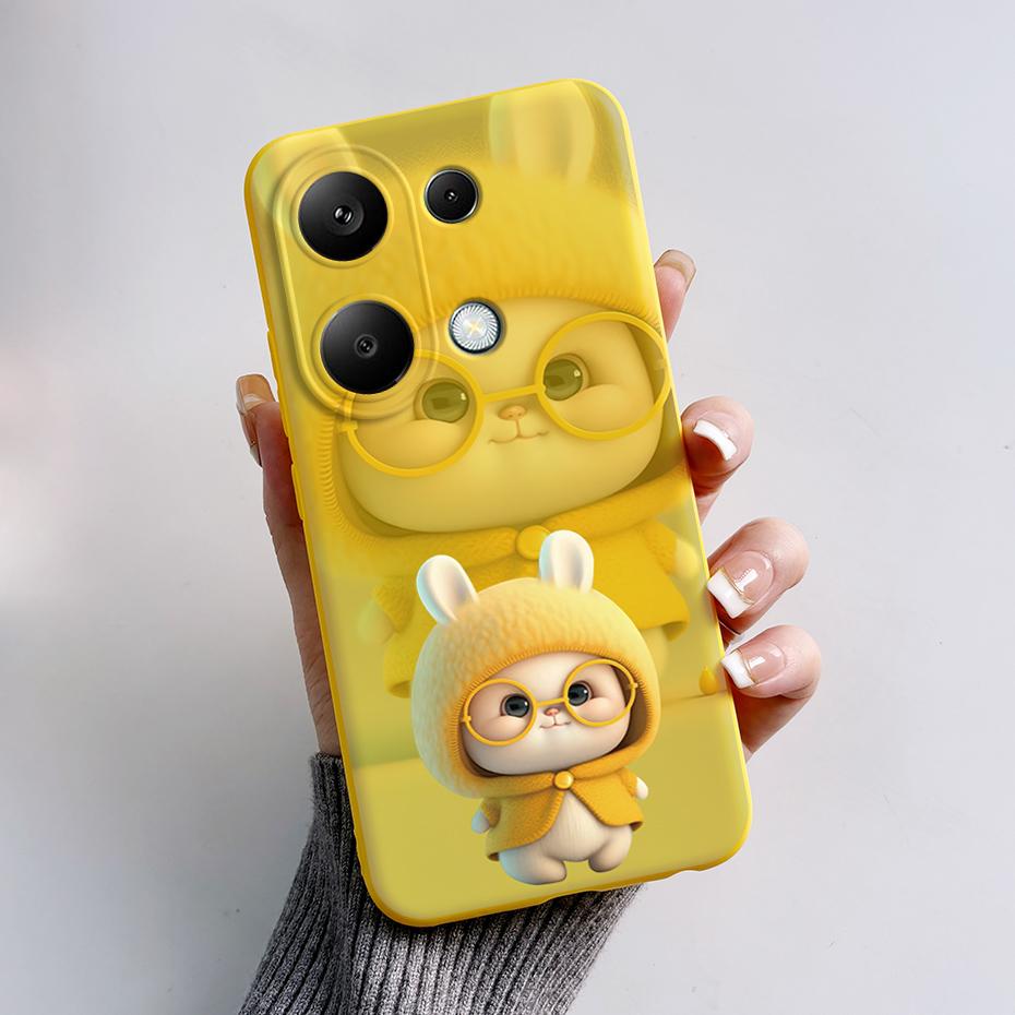 Чехол для Xiaomi Poco M6 Pro Мягкий силикон Милый Кот Панда Ударопрочный Чехол для Poco M6 Pro 4G ТПУ Чехол-Фонда Оболочка M6Pro 6.67''
