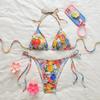 Women's Triangle Bikini: Printed, Pad-Enhanced, No Underwire