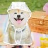 Outdoor Transparent Waterproof PVC Dog Rain Coat Pet Rain Suit Puppy Jacket