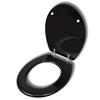 VidaXL Toilet Seat with Lid MDF Simple Design Black