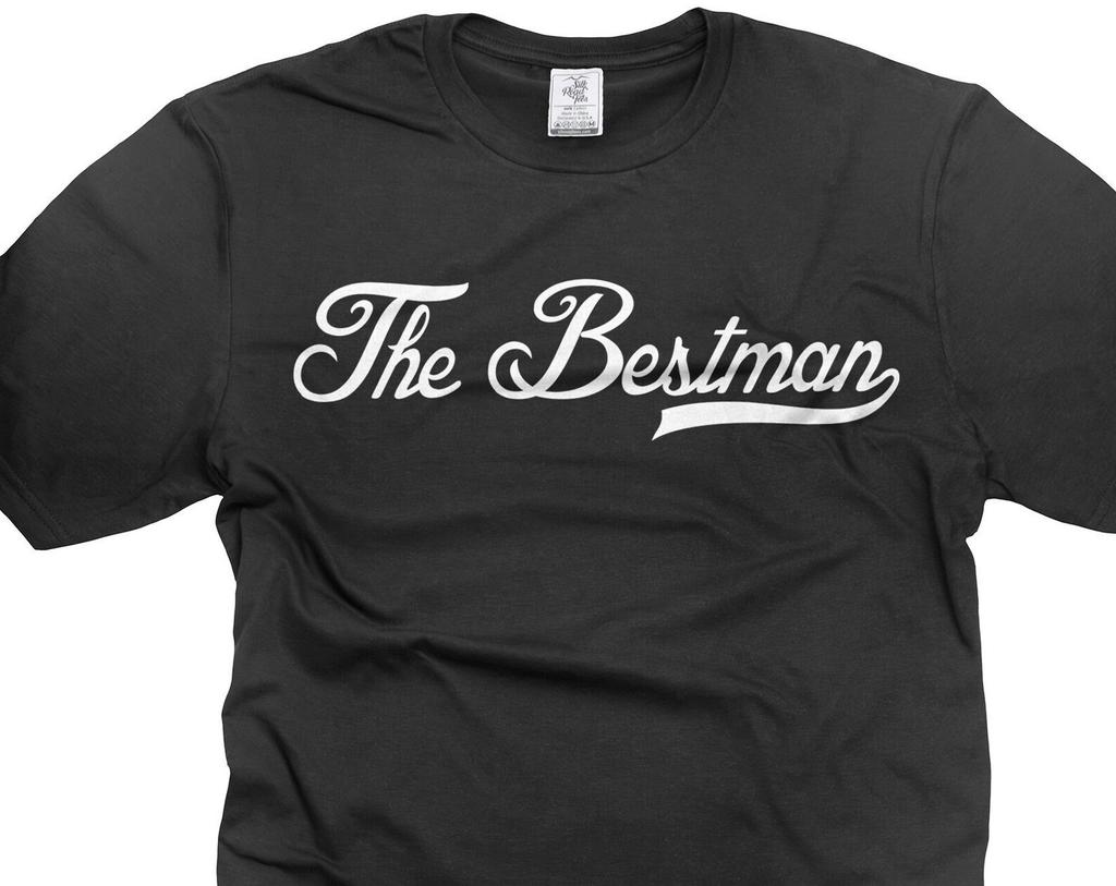 Men's 'The Bestman' Wedding T-Shirt: Bachelor Party Groom Crew Shirt