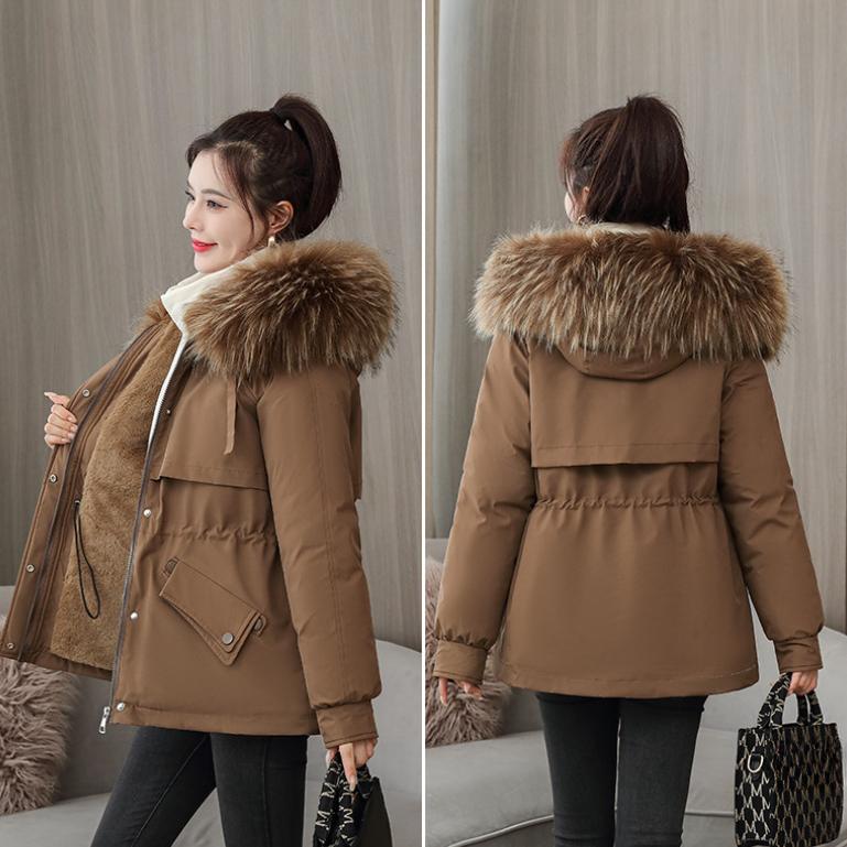 Winter Cotton-padded Jacket Fashion Korean Version Waist Tooling Jacket Women's Cotton-padded Clothing
