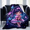 1PC Custom Name Moonlit Princess Adventure blanket versatile,all-season throw suitable for the living room,bedroom,camping,travel,and gift