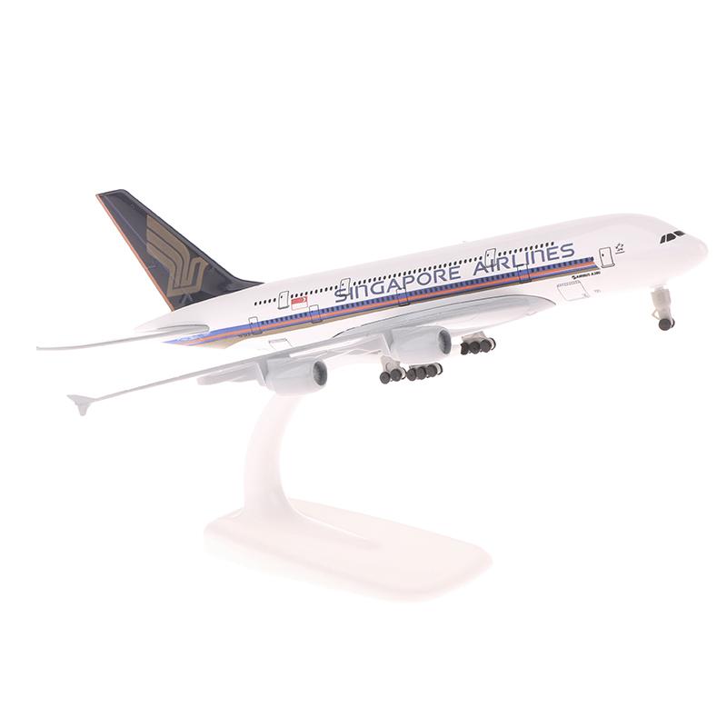 Модель самолета 20 см Boeing A380 Singapore Airlines Самолет Сплав Модель самолета-симулятора Самолет Для детей Игрушки Рождественский подарок