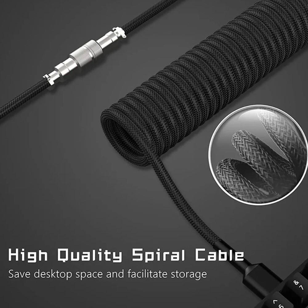 USB Port a Mechanical Keyboard Type C USB Cable Mechanical Keyboard Coiling Cord Desktop Computer