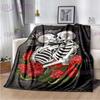 Flower of Love Red Rose Print Blanket Girl's Favorite Flower Blanket Home Sofa Nap Flannel Blanket Watching TV Blanket