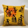 Африканская масляная живопись Наволочка для подушки Танцующая девушка Живопись Искусство Декоративная наволочка для дивана Домашняя гостиная Чехол для подушки 45x45см