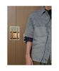 8SECONDS Natural Slub Short Sleeve Denim Shirt Blue