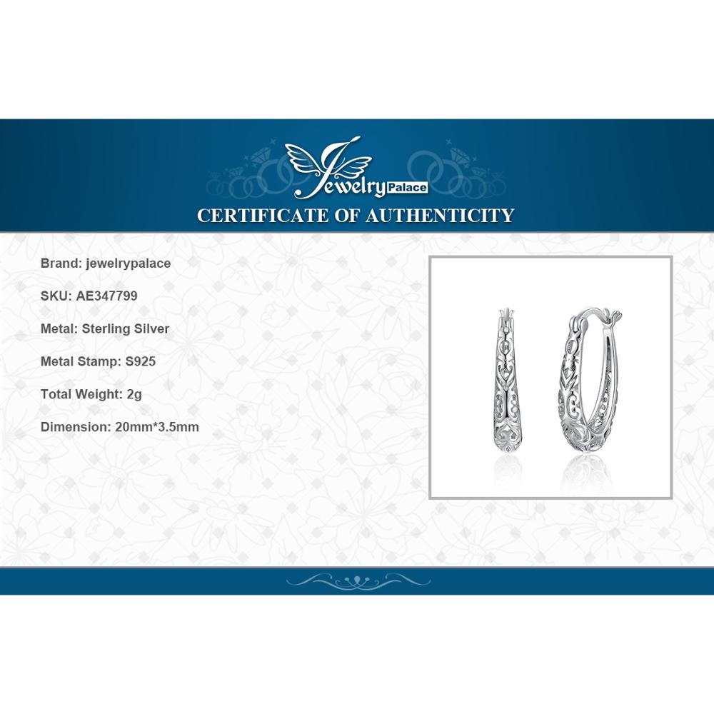 Серьги-клипсы JewelryPalace Hollow Hearth Love из стерлингового серебра 925 пробы, модные винтажные серьги-клипсы с круглым вырезом для женщин