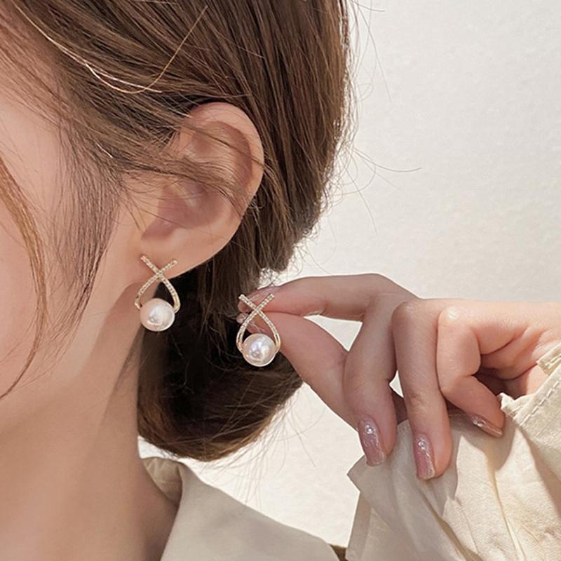 Pearl Earrings 2022 For Women Irregular Women Jewelry Earing Korean Delicate Pearl Woman Earrings
