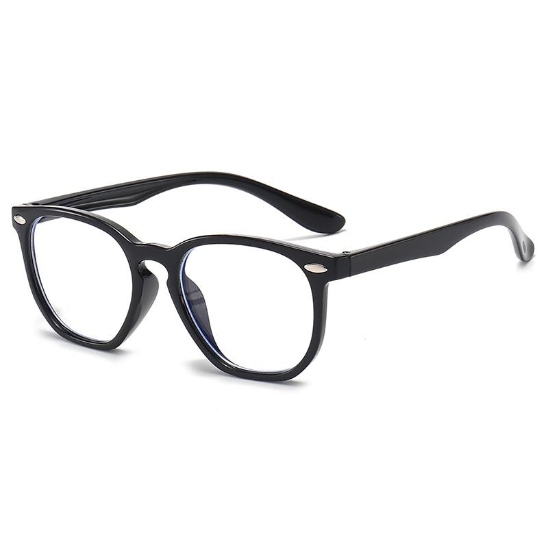Прозрачные круглые компьютерные очки для детей, прямоугольные очки с защитой от синего света, блокирующие оптические очки для детей
