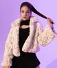 B Able Two Leopard Crop Fur Jacket (White)