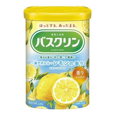 Bathclin Лимонный аромат для ванны 600 г Добавки для снятия усталости, (30 порций), [Квазинаркотик]