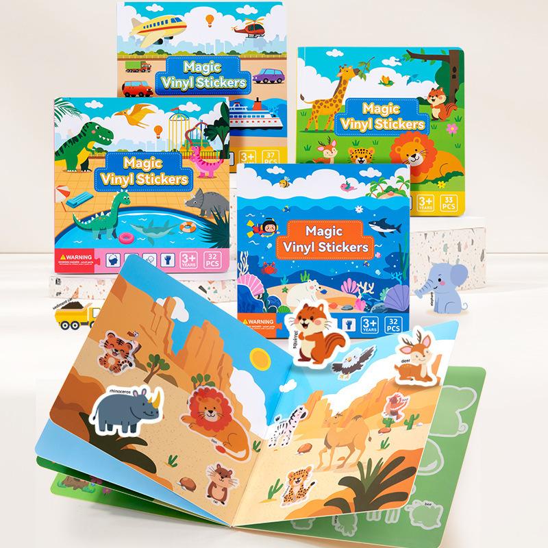 Книжка-наклейки желе 3-6 лет Успокаивающая книжка Детские объемные наклейки-пазлы Игрушки для детского сада Игрушка для малыша