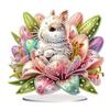 Acrylic Special Shape Easter Egg House Diamond Painting Tabletop Ornaments Kit Rhinestones Desktop Ornaments Bedroom Table Decor