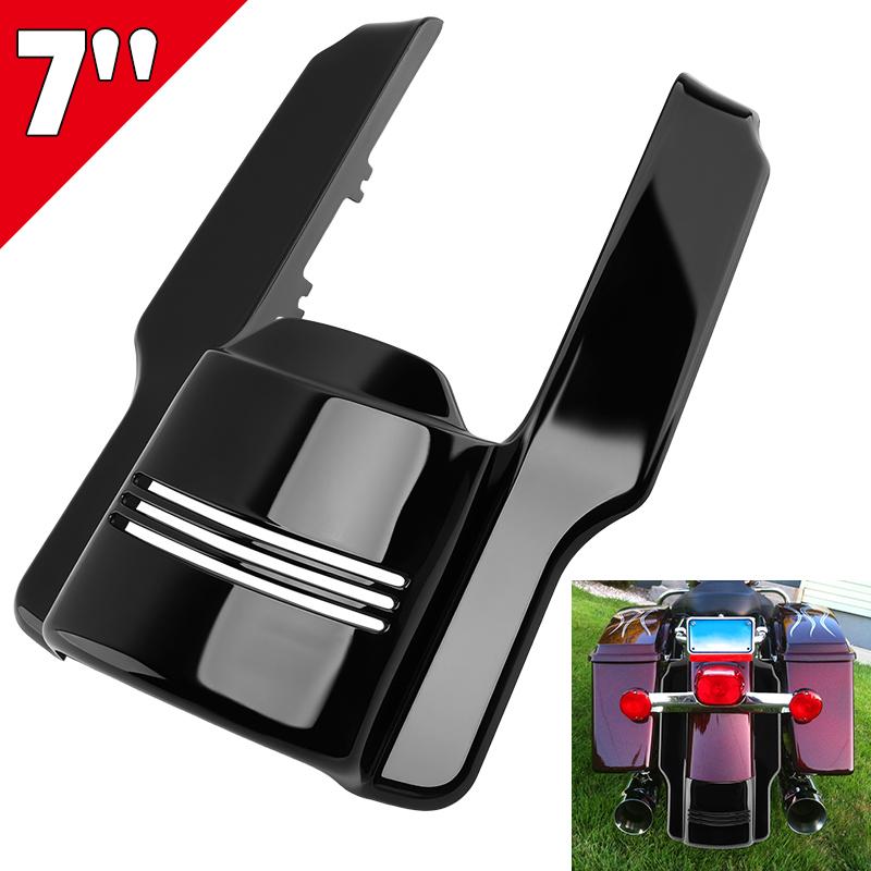 Motor Light Black 7" Stretched Rear Fender Extension Filler For Harley Touring Electra Street Road Glide CVO Ultra Classic 96-08