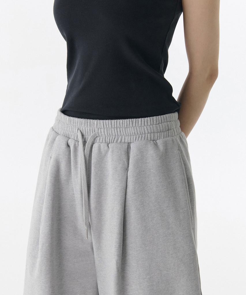 MUSINSA STANDARD WOMAN Женские Бермуды с Одним Складом [Средне-Серый]