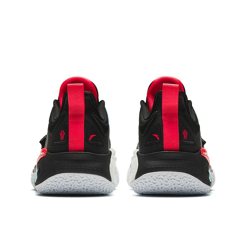 Anta Kai 1 Kyrie 1 Амортизация Kaleidoscope для нападения Нескользящие баскетбольные кроссовки с низким верхом Мужские кроссовки Черный Серебристый 112431102S-4