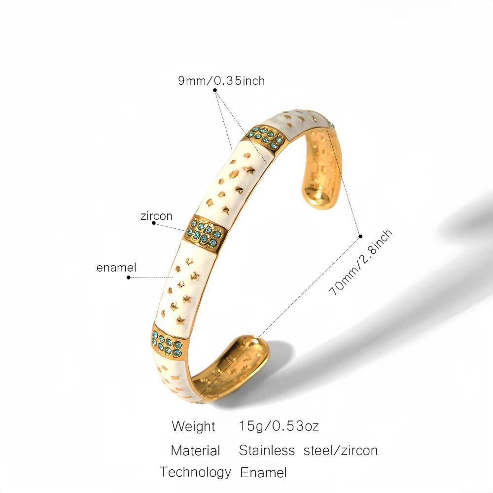 Pink Green Rhinestone Women's Bangle Devil's Eye Demon's Eye Bracelets Cuff Bracelet Girls Gift