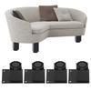 4Pcs Set Furniture Leg Adjustable Height Aluminum Alloy Square Support for Sofa Cabinet60mm