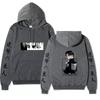 Unisex Attack on Titan Levi Ackerman Double Sided Hoodie, Front Back Anime Graphic Print Long Sleeve Pullover Hooded Sweatshirt Streetwear