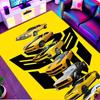 Bumblebee Print Rug, Washable Floor Carpet, For Entryway Dorm Laundry Room Office Study, Home Decor Birthday Christmas Gift