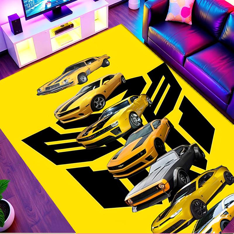 Bumblebee Print Rug, Washable Floor Carpet, For Entryway Dorm Laundry Room Office Study, Home Decor Birthday Christmas Gift