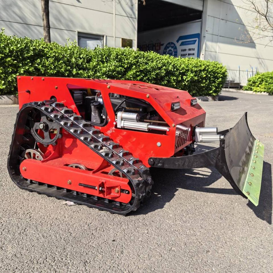 Smart Remote-Controlled Lawn Mower with Snow Plow & Mulching Tracks – Ideal for European Households