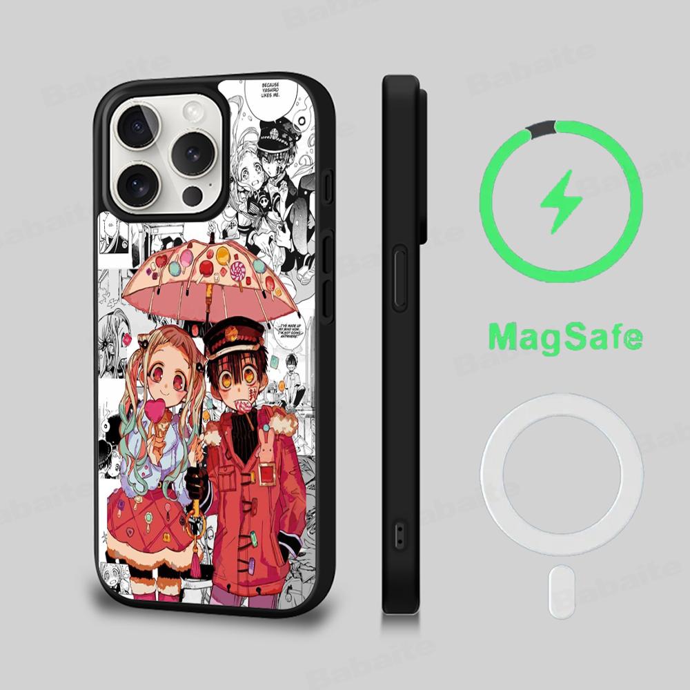 Туалетный Ханако-кун Чехол для телефона Магнитный чехол Для IPhone 16 14 13 12 11 15 Pro Max Plus Для Magsafe Беспроводная зарядка Чехол