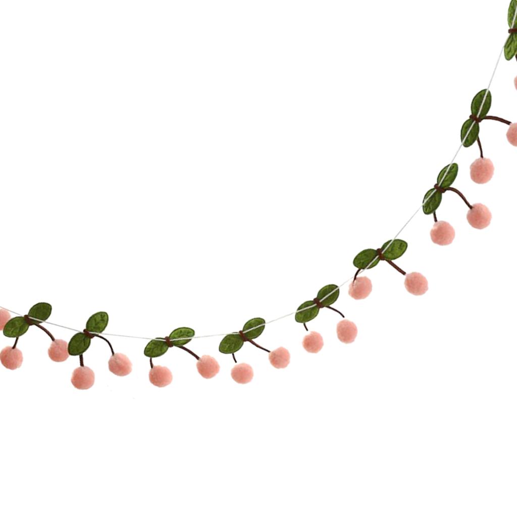 Мягкая и реалистичная гирлянда из вишневых шариков ручной работы для вечеринок, яркие и милые украшения на день рождения
