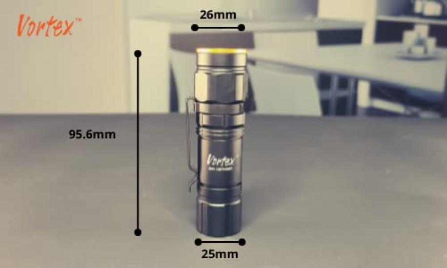 Перезаряжаемый светодиодный фонарик Vortex TC501R для улицы и на каждый день Макс. 2200 x Компактный Мощный Флуоресцентный Оптический Одна кнопка для всего Настраиваемый Мини USB