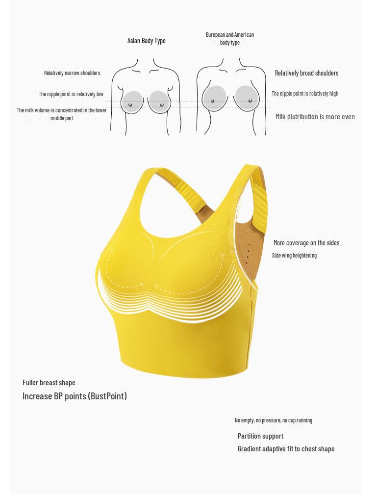 Qiaoyi High-Strength Shockproof Sports Bra for Running & Fitness - Fixed Cup Design for Large Chest