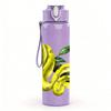 1PC Yellow Banana Cartoon Cute Pattern 750ml Color Plastic Sports Water Bottle Leakproof Flip Straw Lid Suitable for Sports Office Home Use
