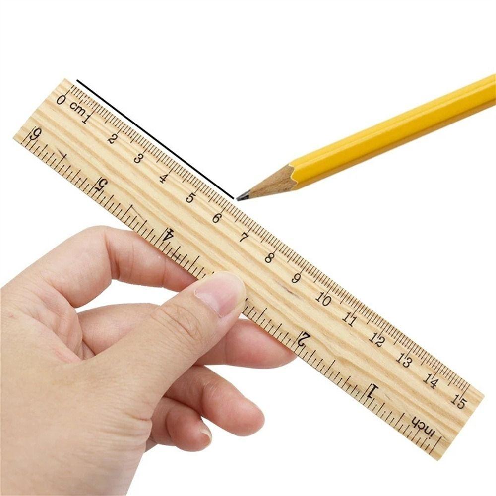 Supplies Stationery Teacher Student 15/20/30cm Straight Rulers Wooden Rulers Drawing Rulers Rulers