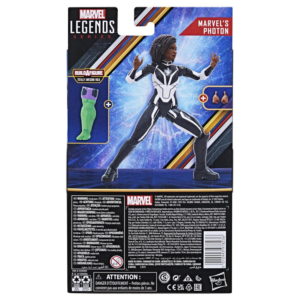 Hasbro Marvel Legends Series Фотон Марвелы Коллекционная фигурка Возраст 4+ и Аутентичный 6-дюймовый (15 см) Рисунок, Вверх, F3681,