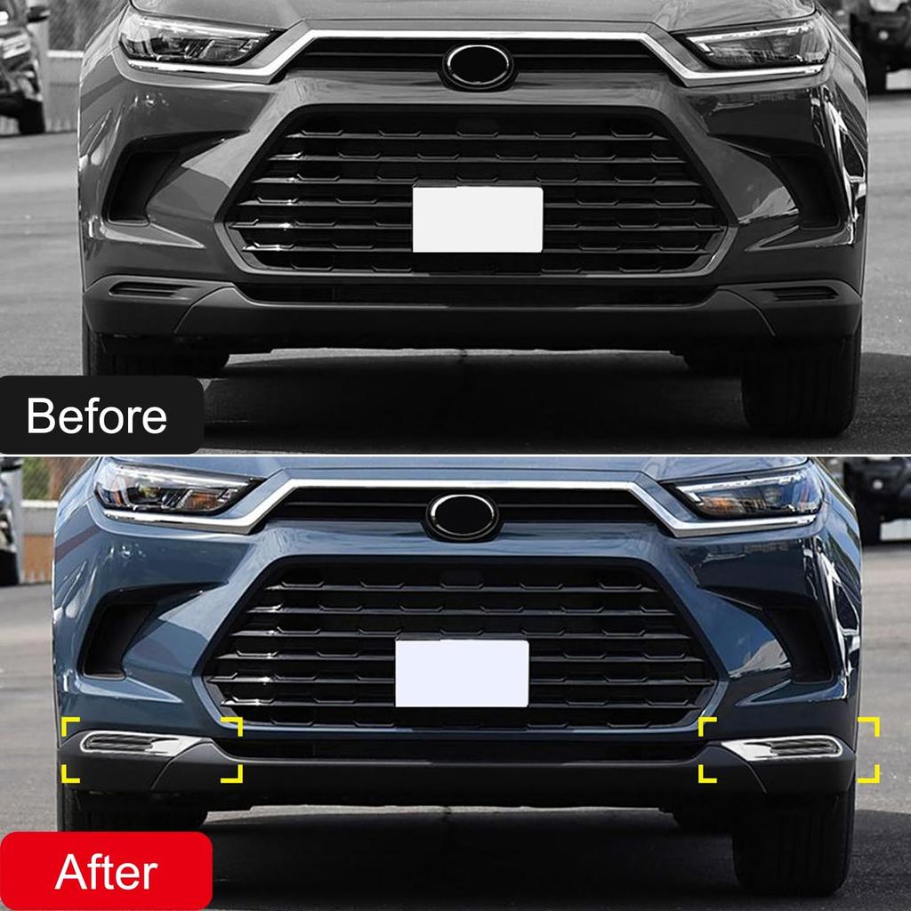 Для Toyota Grand Highlander 2023-2025 ABS Хром Накладка на противотуманную фару спереди 2 шт. Автоаксессуары