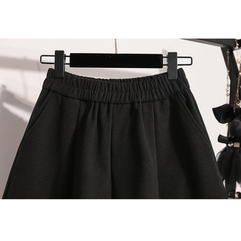 DIMANAF Plus Size 2025 New Winter Women Shorts Pants Thick Loose Casual Short Pants Elastic Waist Fashion Lady