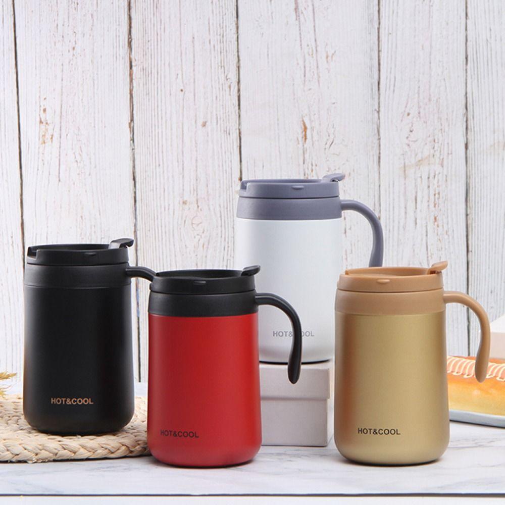 Double-Walled Insulated Coffee Mug Stainless Steel Vacuum Thermal Cup  Business Use