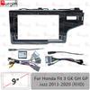 Рамка для автомагнитолы 2DIN 9 дюймов для Honda Fit 3 GK GH GP Jazz 2013- RHD Панель стереосистемы Жгут проводов Кабель питания Canbus
