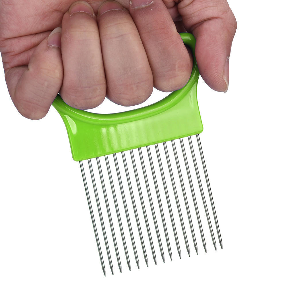 Держатель для нарезки помидоров и овощей Направляющий нож для нарезки ломтиками Безопасная вилка