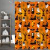 Halloween Pumpkin Head Spooky Shower Curtain, Bathroom Decorative Shower Curtain, Waterproof Shower Curtain with Hooks