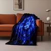 Cosmic Blue Lion Blanket for all seasons blanket lunch break throw gift