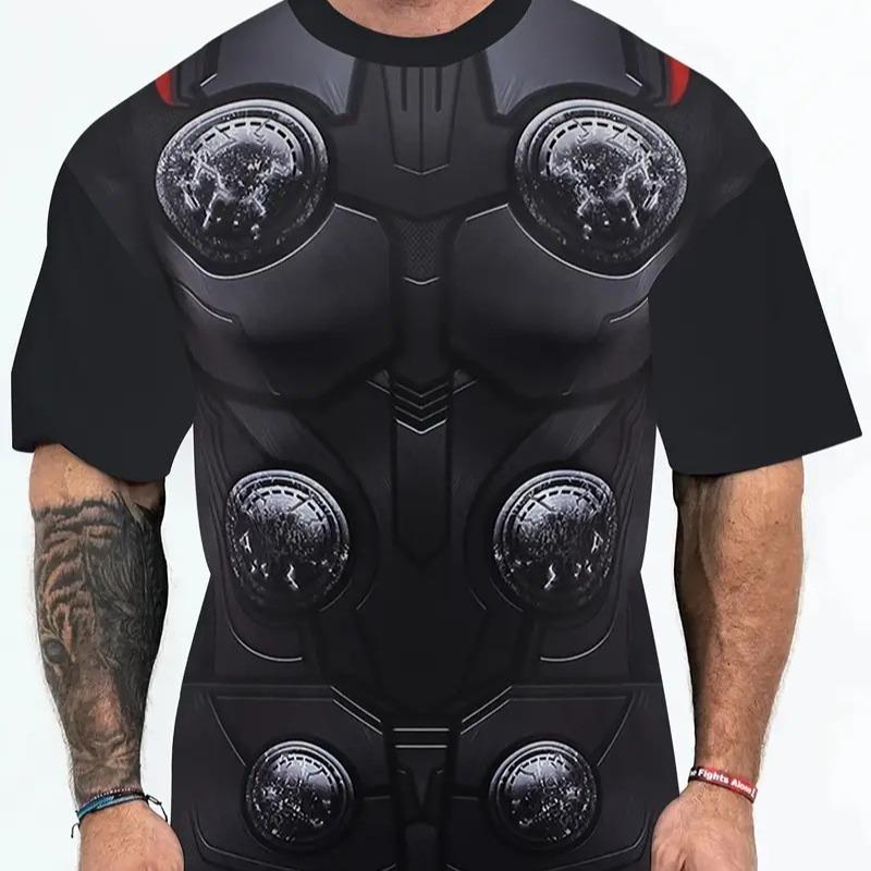 7XL Plus Size Летние модные повседневные спортивные мужские свободные футболки с круглым вырезом и принтом из двух частей с короткими рукавами