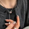 Niche Design Sense Love Lock Выдвижное ожерелье Женская индивидуальность Уникальная Простая мода Универсальная цепочка на шею Цепочка для свитера